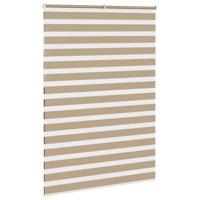 VidaXL Zebra blind 160x230 cm stofbreedte 155,9 cm polyester zandbruin - thumbnail