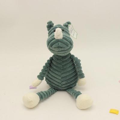 Gestreepte dierlijke knuffel pop creatieve dierlijke pop type: Rhinoceros hoogte: 42cm