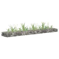 Gabion plantenbak verhoogd 180x30x10 cm gegalvaniseerd staal - thumbnail