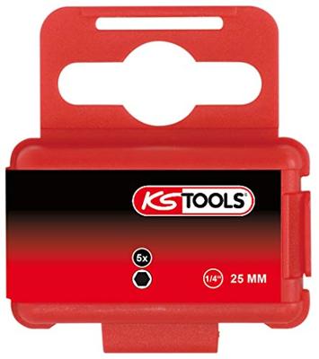 KS Tools 918.3426 Inbus-bit Speciaal staal Vernikkeld C 6.3 5 stuk(s)
