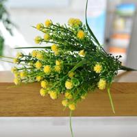 5 takken simulatie kunststof sterrenhemel Rose simulatie boeket Home Decoratie bloem (geel) - thumbnail