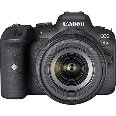 Canon EOS R6 Systeemcamera, Behuizing Met Lens RF 24-105 mm F4-7.1 IS STM, Spiegelloos, 20,1 MP, 4K UHD, 5-Assige Beeldstabilisator, 7,5 cm Vari-Angle LCD II, Zwart