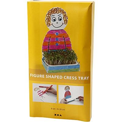 Creativ Company Waterkersbakje met figuur, huis, h: 20 cm, wit, 6 set/ 1 doos - thumbnail