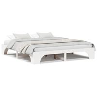Bedframe Wit 180 x 200 cm Massief grenenhout - thumbnail