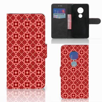 Motorola Moto G7 Play | Telefoon Hoesje | Batik Rood Motorola Moto G7 Play | Telefoon Hoesje | Batik Rood
