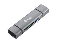 Equip 245460 geheugenkaartlezer USB 3.2 Gen 1 (3.1 Gen 1) Type-A/Type-C Grijs - thumbnail