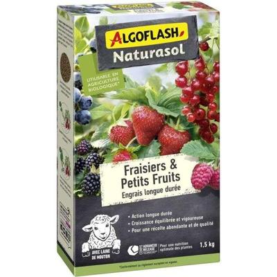 Aardbeien- en kleinfruitmeststof - ALGOFLASH NATURASOL - Langdurige werking - 1,5 kg - UAB
