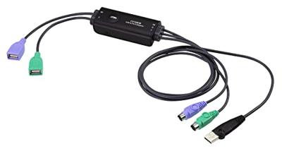 ATEN KVM Kabel [1x USB, PS/2 - 1x USB, PS/2] 0.8 m Zwart