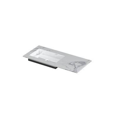 INK Post Wastafel Keramische Slab Envelop Bak Links Zonder Kraangat - 1000x450x10 mm - Statuario Glans