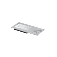 INK Post Wastafel Keramische Slab Envelop Bak Links Zonder Kraangat - 1000x450x10 mm - Statuario Glans - thumbnail