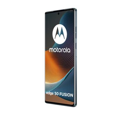 Motorola Edge 50 Fusion (12/512 GB, dubbele camera 50 + 13 MP, 6,67 inch POLED FHD+ 144 Hz, IP68, Snapdragon 7s Gen 2, batterij 5000 mAh, Dual SIM, Android 14), Forest Blue