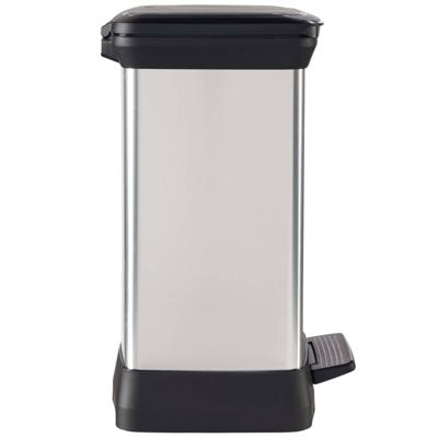Curver DECO Bin 240642 Afvalbak 30 l (b x h x d) 390 x 510 x 290 mm Zilver, Zwart 1 stuk(s)