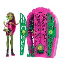 Monster High Skulltimate Secrets Venus McFlytrap pop + kledingkast - thumbnail