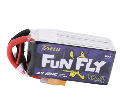 GensAce Tattu FunFly Lipo 100c 14,8 volt 1300mah met XT60 Stekker GensAce Tattu FunFly Lipo 100c 14,8 volt 1300mah met XT60 Stekker