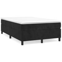 Boxspring met matras fluweel zwart 120x200 cm - thumbnail