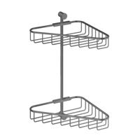 Hoekdraadkorf Hotbath Cobber Dubbel Wandmodel Verouderd IJzer - thumbnail