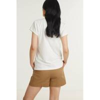 JOSH V T-shirt Dora Amore met tekst gebroken wit - thumbnail