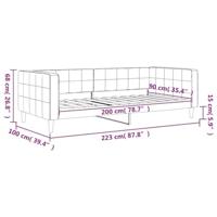 Slaapbank 90x200 cm fluweel zwart - thumbnail