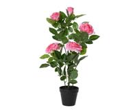 Kaemingk kunstplant roos 55 cm donker roze - thumbnail