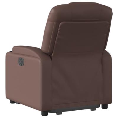 Sta-op-fauteuil verstelbaar kunstleer bruin