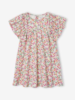 Meisjesjurk met bloemetjesprint meerkleurig Meisjesjurk met bloemetjesprint meerkleurig