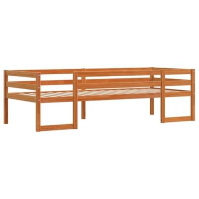 Kinderbedframe massief grenenhout wasbruin 90x200 cm
