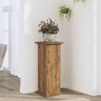 VidaXL Plantenstandaard 33x33x80 cm bewerkt hout artisanaal eikenkleur - thumbnail