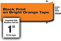 Brother TZe-B51 Labeltape signaalkleur PET Tapekleur: Signaaloranje Tekstkleur: Zwart 24 mm 5 m - thumbnail