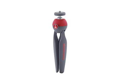 Manfrotto MTPIXI-RD Treppiedi da Tavolo di Tipo Pixi, Rosso/Grigio