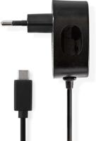 Wandoplader | 3,0 A | Vaste kabel | USB-C | Zwart - thumbnail