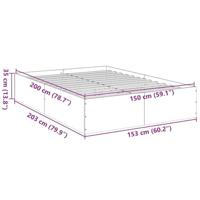 Bedframe bewerkt hout betongrijs 150x200 cm - thumbnail