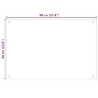 VidaXL Spatscherm keuken 90x60 cm gehard glas transparant - thumbnail