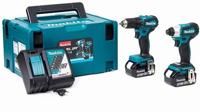 Makita dlx2220jx2 - ddf487 + dtd157 18v boor-/schroefmachine + slagschroevendraaier 3,0 ah accu (2 st) - thumbnail