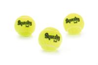Beeztees hondenspeelgoed tennisballen met pieper vilt d6.5cm geel 3 stuks - thumbnail