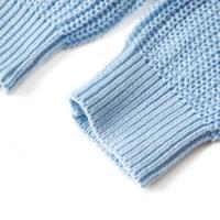 Kindervest gebreid 116 blauw - thumbnail