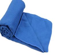 Yoga Handdoek PVC Antislip Blauw - thumbnail