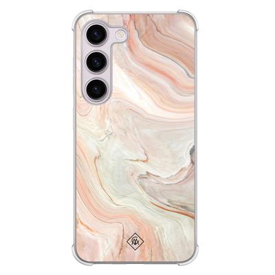 Samsung Galaxy S23 Plus shockproof hoesje - Marmer waves