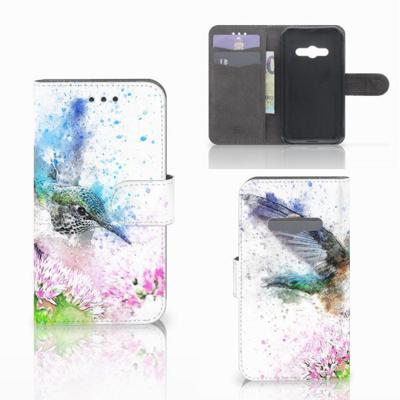 Hoesje Samsung Galaxy Xcover 3 | Xcover 3 VE Vogel | Portemonnee hoesje Hoesje Samsung Galaxy Xcover 3 | Xcover 3 VE Vogel | Portemonnee hoesje