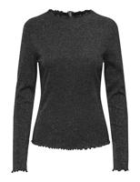 Only Onlemma Ls Glitter Top Jrs Noos T-shirt Lange Mouw Black Glitter - thumbnail