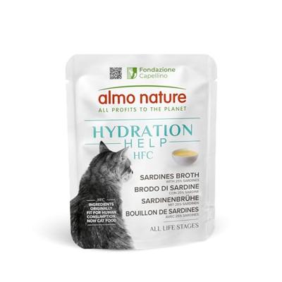 Almo Nature HFC Hydration Help sardinebouillon met sardinefilet natvoer kat (50 g) 24 x 50 g Almo Nature HFC Hydration Help sardinebouillon met sardinefilet natvoer kat (50 g) 24 x 50 g