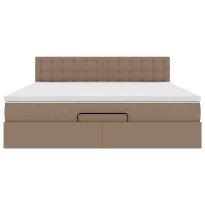 Ottoman bed met matrassen en LED's 90x190cm kunstleer