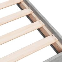Bedframe bewerkt hout betongrijs 140x200 cm - thumbnail