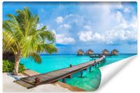 Fotobehang - Tropische huisjes, premium print, inclusief behanglijm - thumbnail