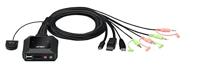 ATEN 2-Port USB-C-DisplayPort-Kabel KVM Switch KVM-console 4096 x 2160 Pixel - thumbnail
