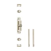 Set kruk-espagnolet T-kruk inclusief stangenset 2x 1250mm vernikkeld - thumbnail