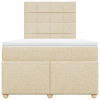 Boxspring met matras stof crèmekleurig 120x200 cm - thumbnail