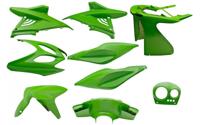 Plaatset 9-delig Edge voor Yamaha Aerox tot bouwjaar 2014 - kawasaki groen - thumbnail