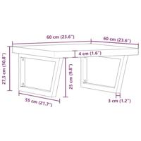 Badkamer wandschap staal en massief beukenhout - thumbnail