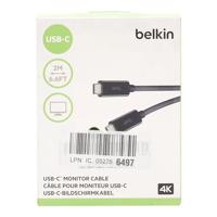 Belkin F2CU049bt2M-BLK 2 m USB-C naar USB-C monitorkabel - zwart - thumbnail