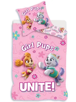 Paw Patrol peuterdekbedovertrek Skye & Everest Roze 100 x 135 cm Katoen Paw Patrol peuterdekbedovertrek Skye & Everest Roze 100 x 135 cm Katoen
